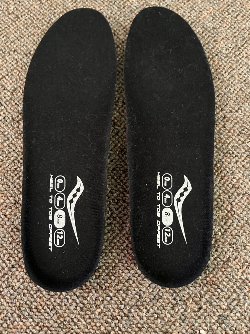 Saucony Black Replacement Insoles with White Logo